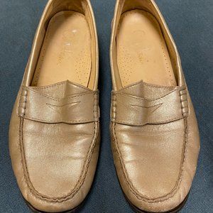 Cole Haan Metallic Gold Loafers Size 8.5